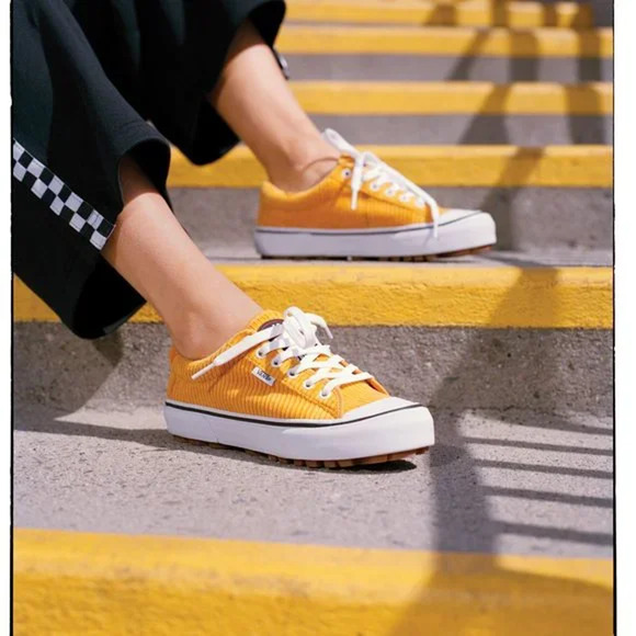 Vans Anaheim Factory Sneakers Gold Corduroy Size 8.5 - Picture 11 of 11